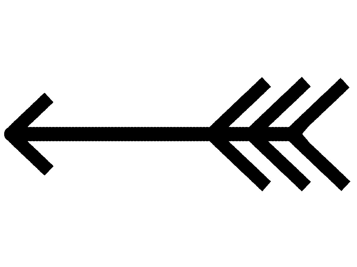 Bow and arrow clipart outline