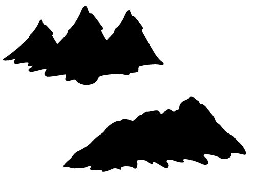 Mountain Silhouette Clip Art - Tumundografico