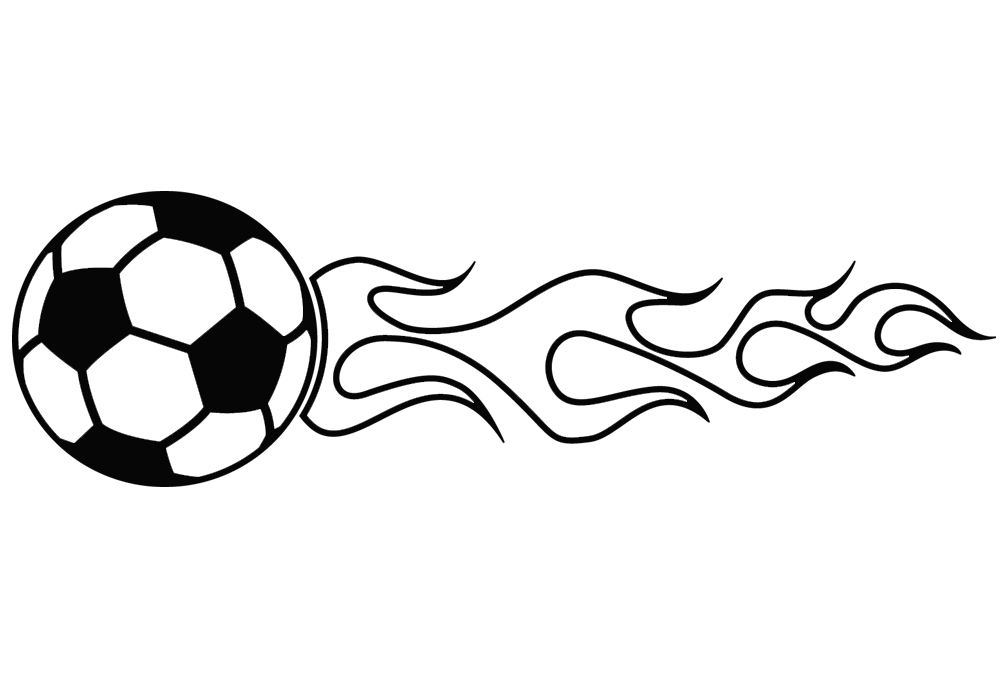 Flame Soccer Ball Clipart
