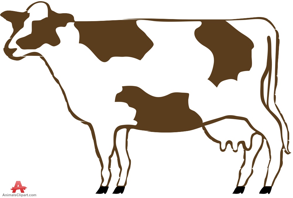 Cow Clipart with Large Udder | Free Clipart Design Download