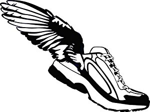 Amazon.com: Winged Shoes Rubber Shoes Angel Wings Vinyl Wall Decal ...