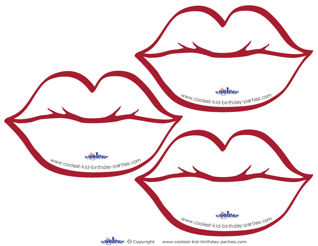 free printable lips stencils and templates