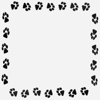Free Dog Paw Clipart Image - 2173, Dog Borders Free Corner Borders ...