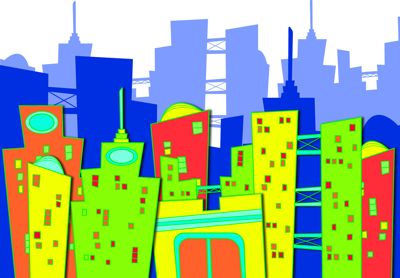 clipart picture of a city - photo #3