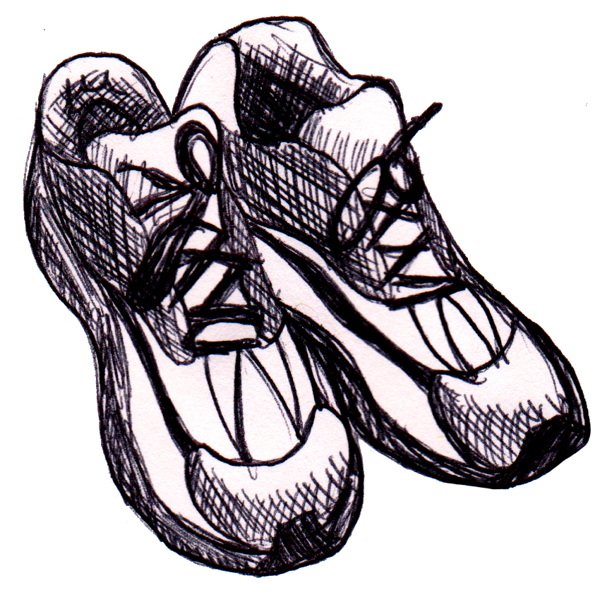 Running Shoes Drawing - Free Clipart Images