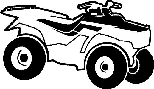 Red Four Wheeler | Coloring Pages