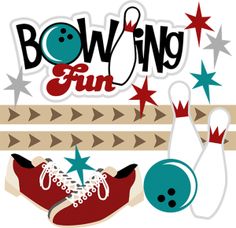 Bowling party clipart
