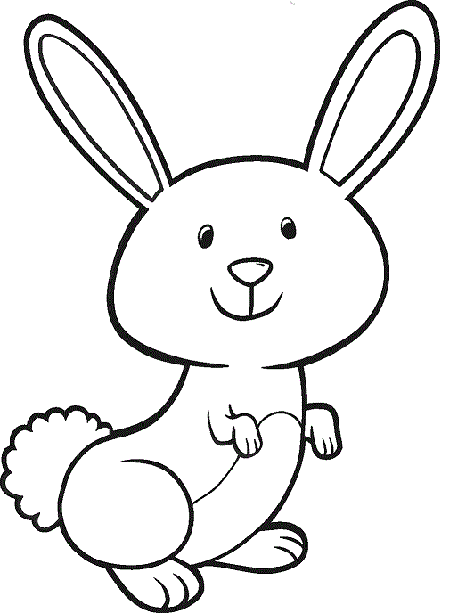 Easy to Color Easter Bunny Coloring Pages To Print 1.gif - Free ...