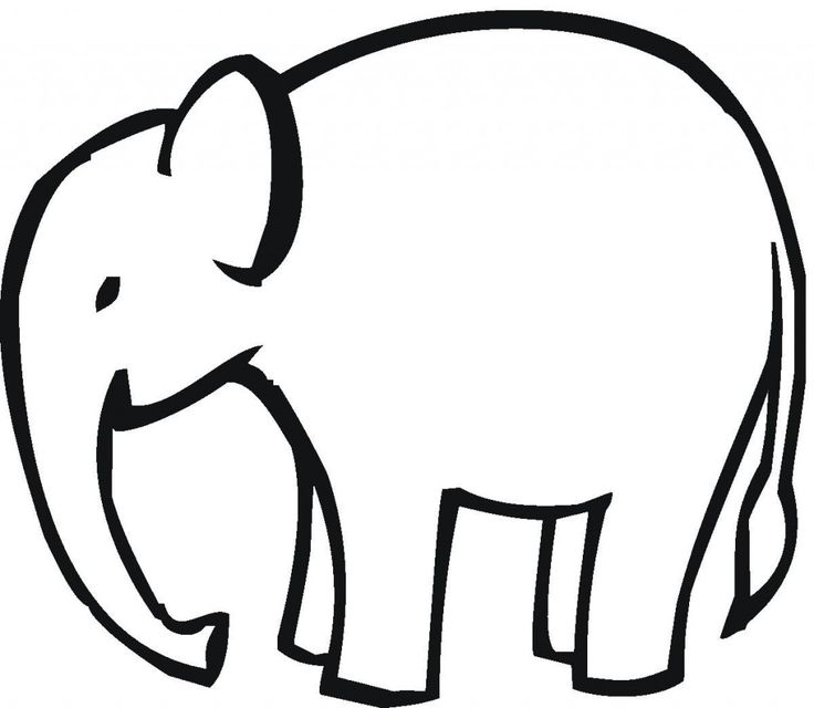 Elephant Outline | Easy Elephant ...