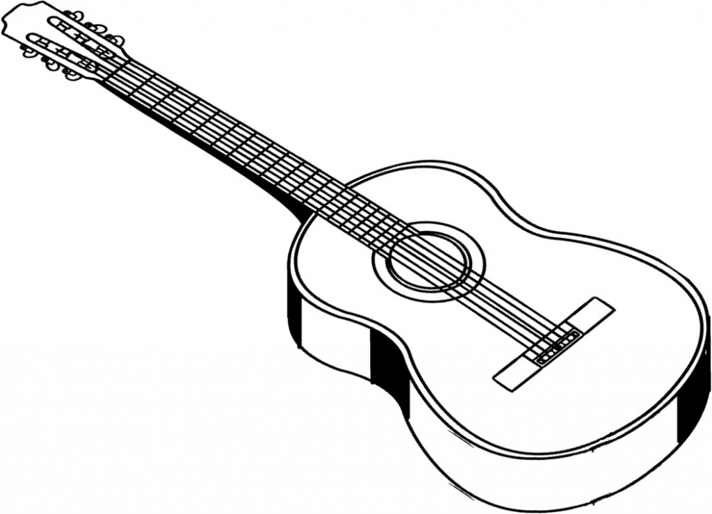 Acoustic Guitar Drawing - Drawing Art Gallery