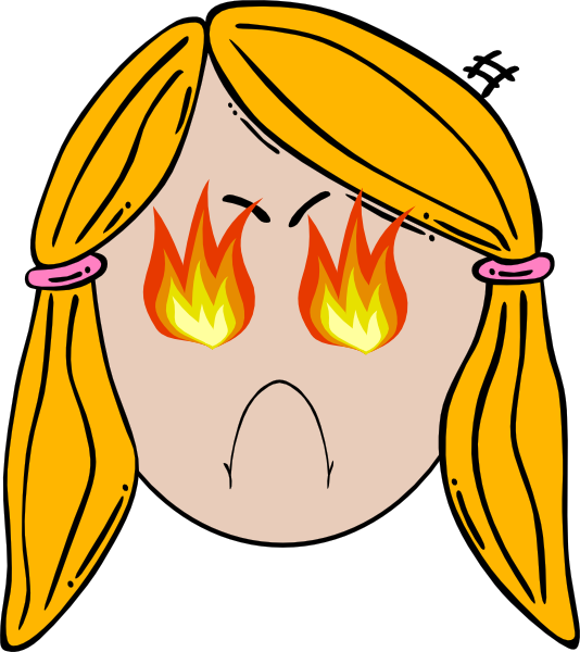 Lady Angry Face Clipart