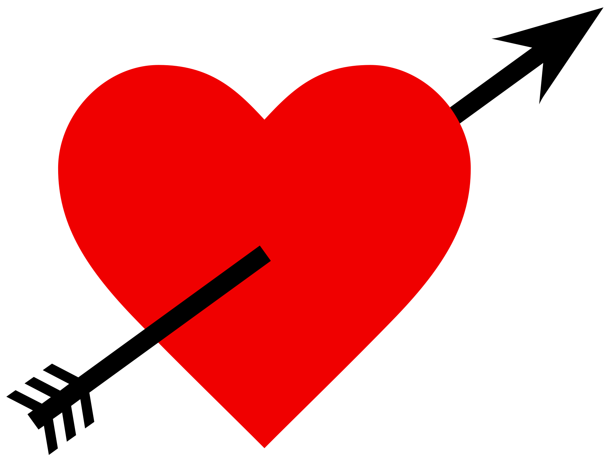 Arrow through heart clipart