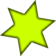 Free Cute Clipart: colourful 6-pointed star clipart