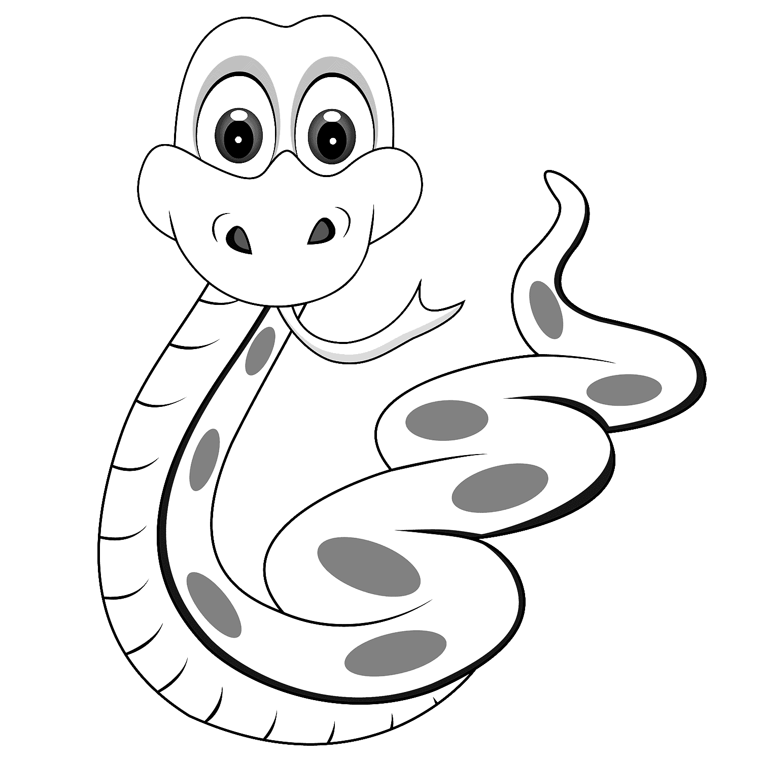 Cute Snake Coloring Page - Free Clipart Images