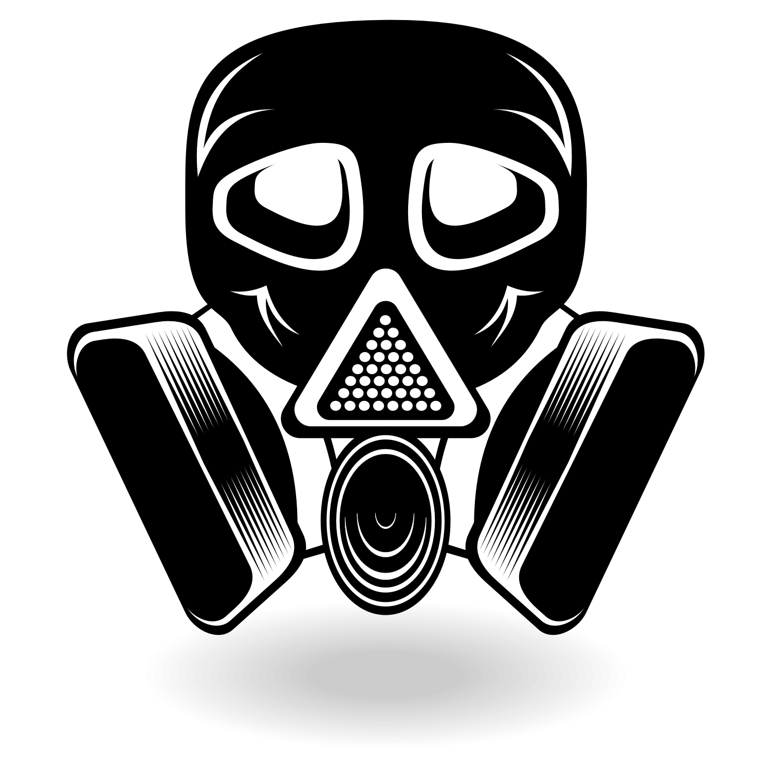 Vector for free use: Gas mask vector