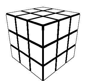 Animated Blank Rubik's Cube