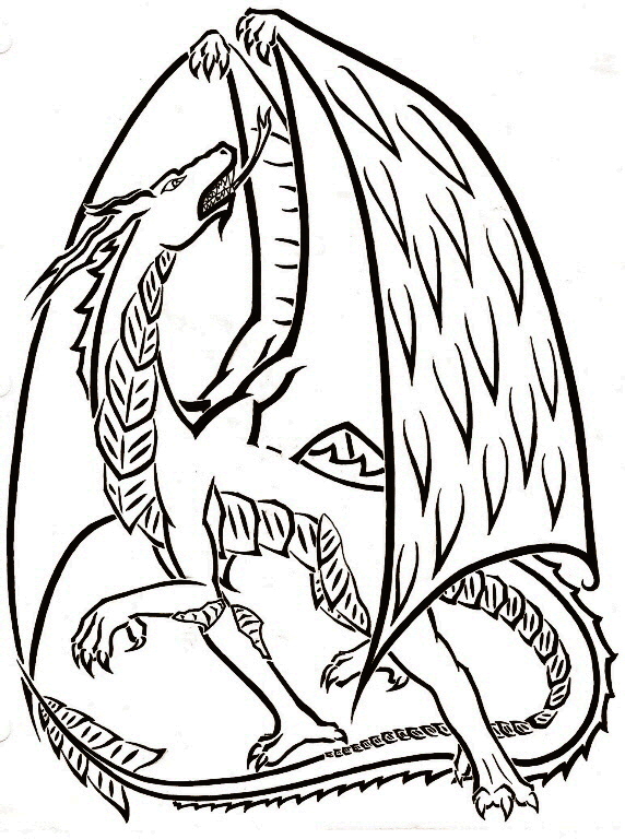 Dragon Outline Pictures - ClipArt Best