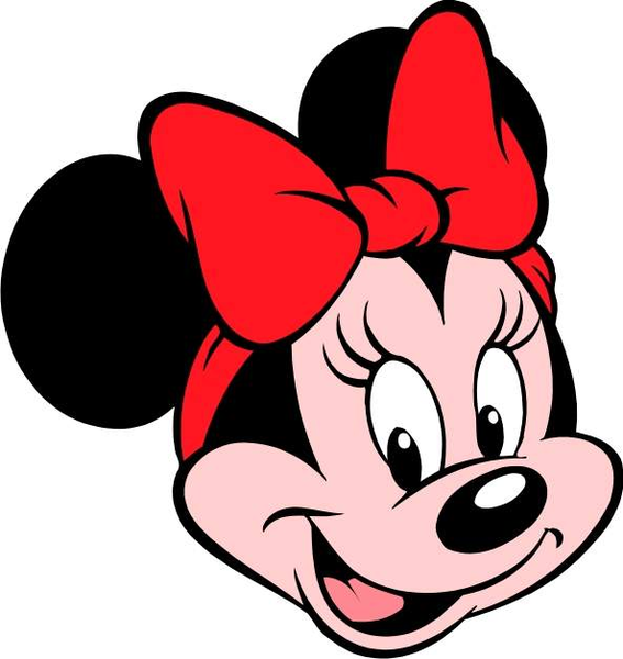 A E Bc Dc E Minnie Mouse Face image - vector clip art online ...