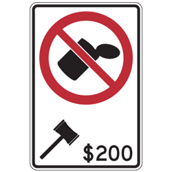 No Littering and Maximum Fine For Littering - Strada Sign Supply Inc.