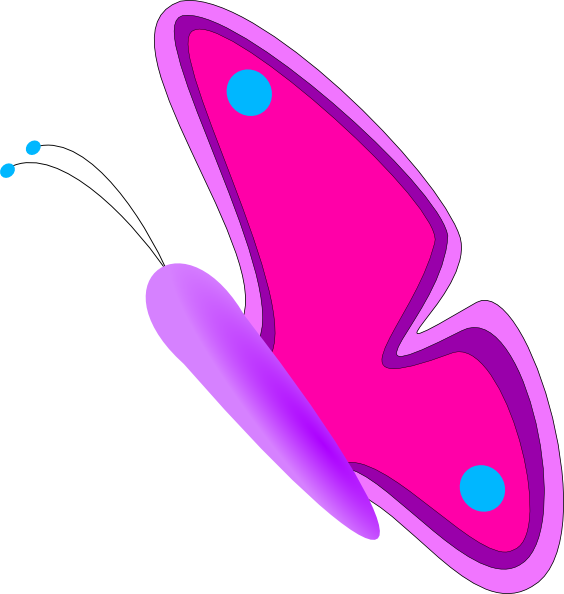 Pink Butterfly Cliparts