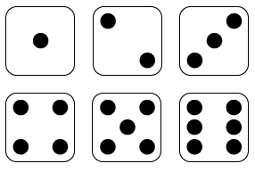 I need clipart dice, all of them