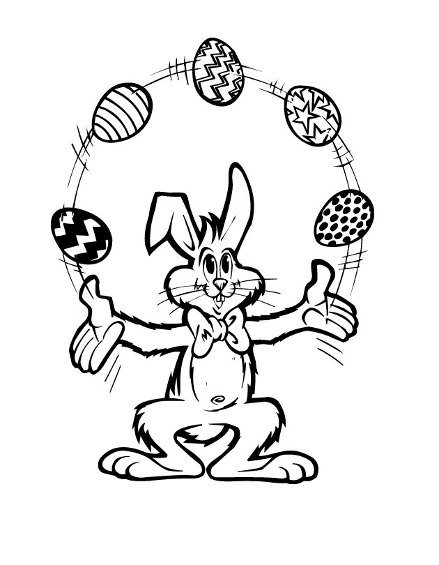 973 views printable easter bunny juggling coloring page from freshcoloring ...