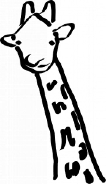 Cartoon giraffe head vector | Download free Vector