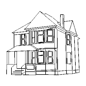 Outline of house