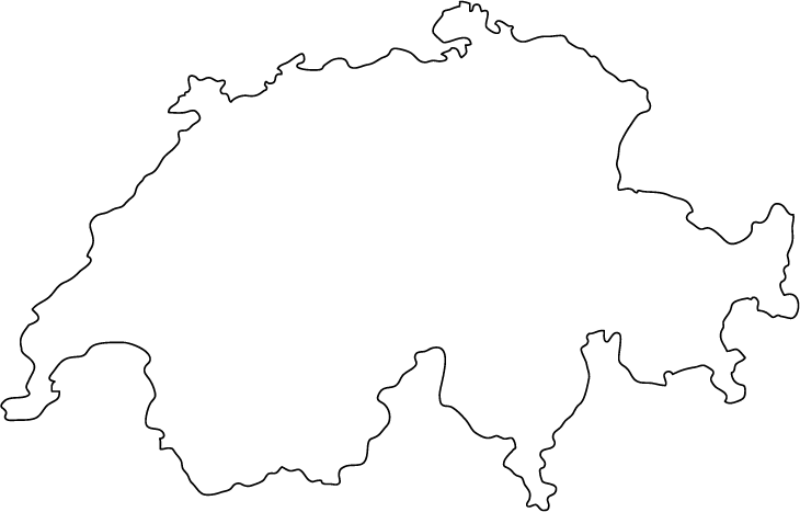 Switzerland outline map