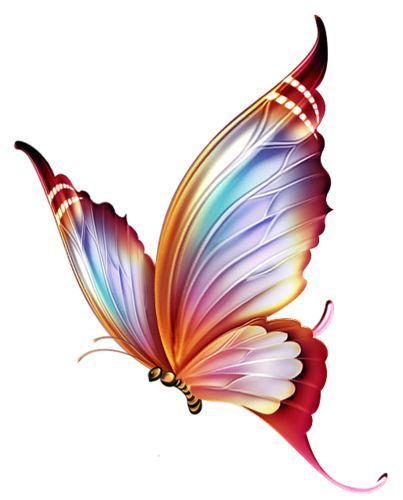 Butterfly on pencil clipart