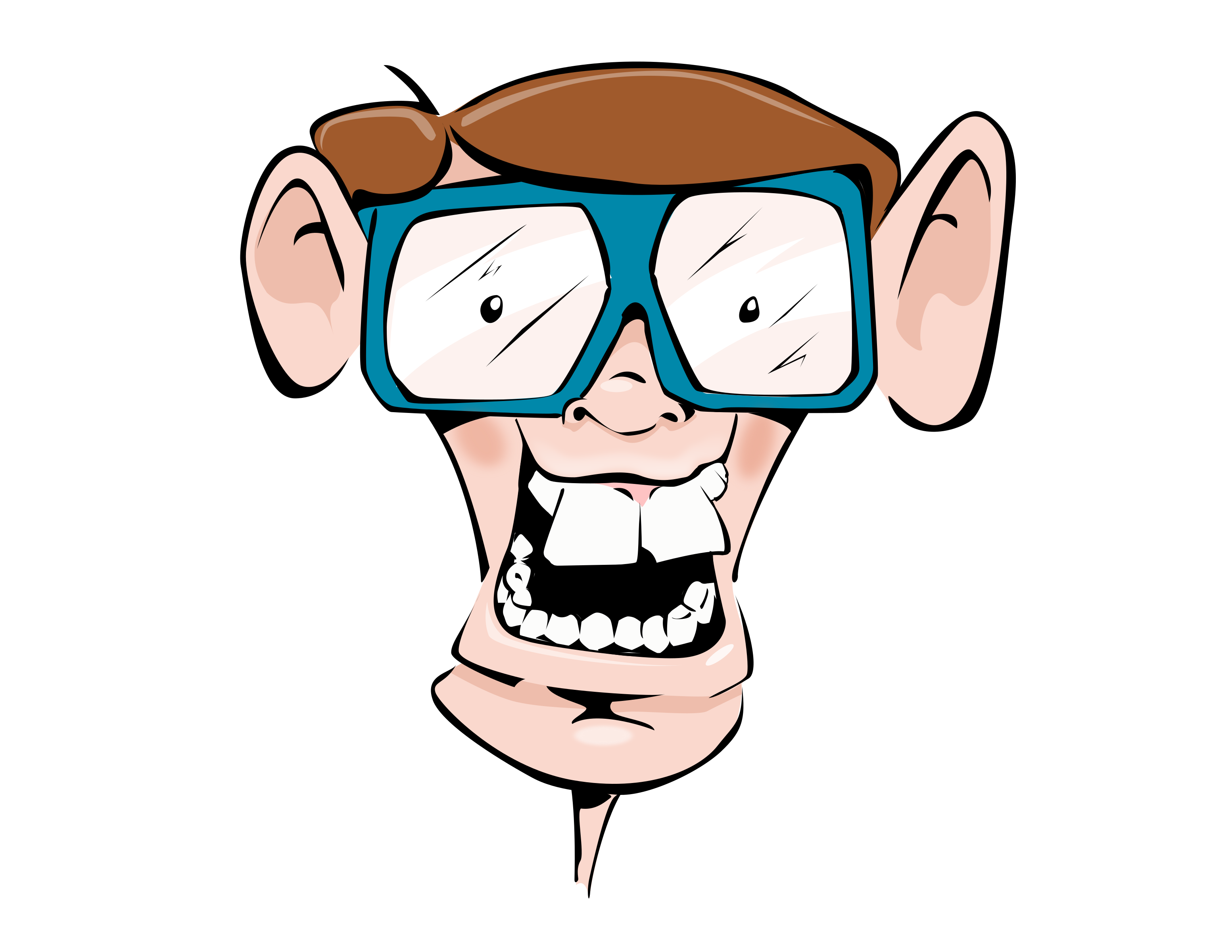 Clipart - Nerd With Glasses