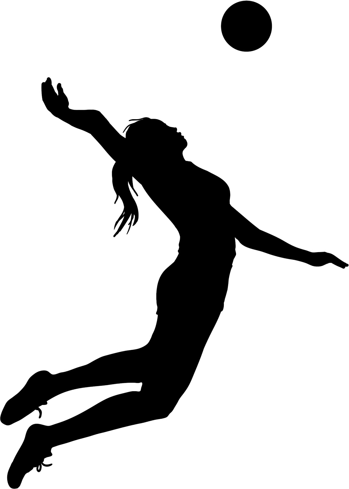 Volleyball player silhouette clipart