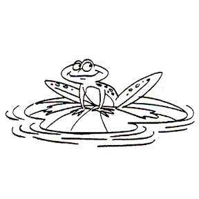 Frog On Lily Pad Drawing - Free Clipart Images
