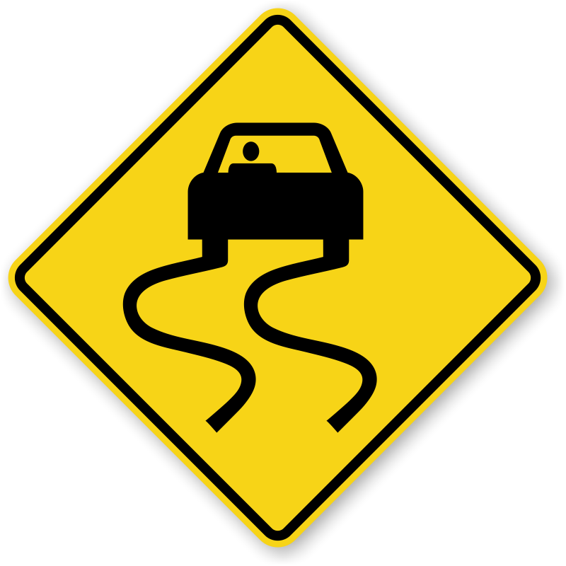 Slippery Road Signs | Icy Road Warnings