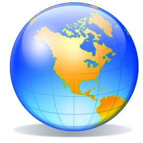 Globe of the world clipart
