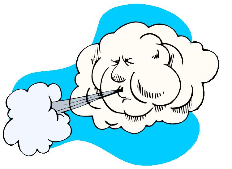 Windy clouds clipart