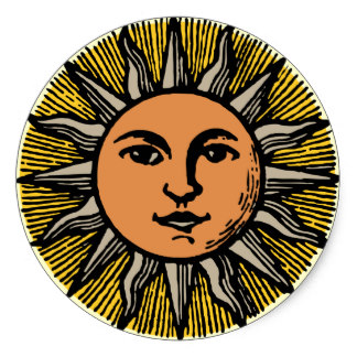 Sun Face Stickers | Zazzle