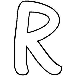 Letter R Clipart Black And White