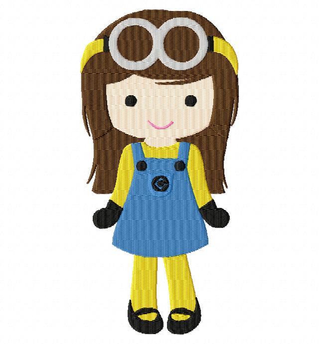 Costume Girl Minion 5X7: Breezy Lane Embroidery
