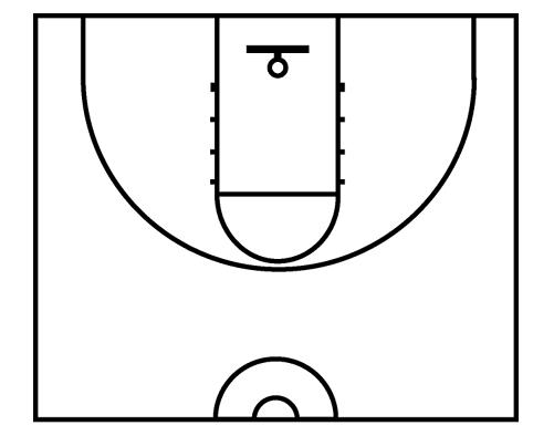 Outline Basketball Court - ClipArt Best