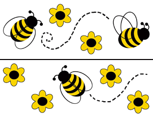 Bees And Flowers Border 73806 | RAMWEB