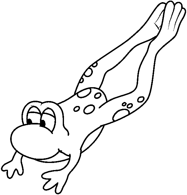 Frog clipart black and white free