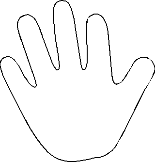 Handprint Coloring Page