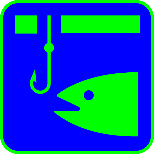 Ice Fishing (blue With Green Fish) Clip Art - vector ...