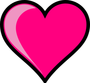 Cute pink heart clipart