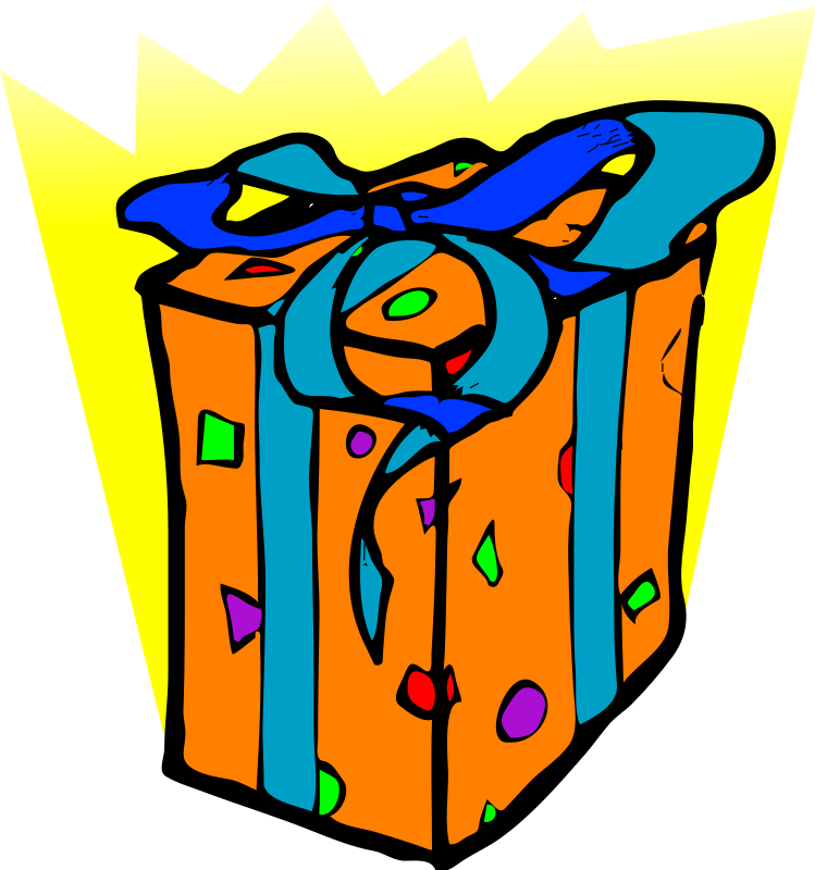 Happy birthday present clipart