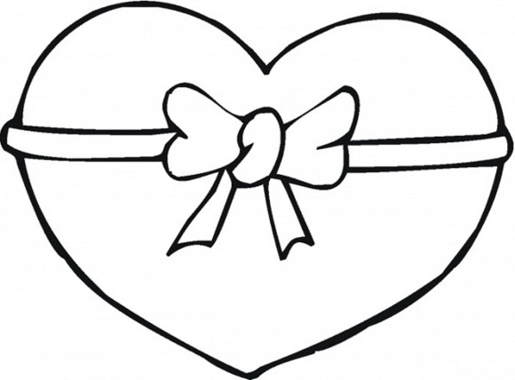 Drawings Of Hearts With Ribbons