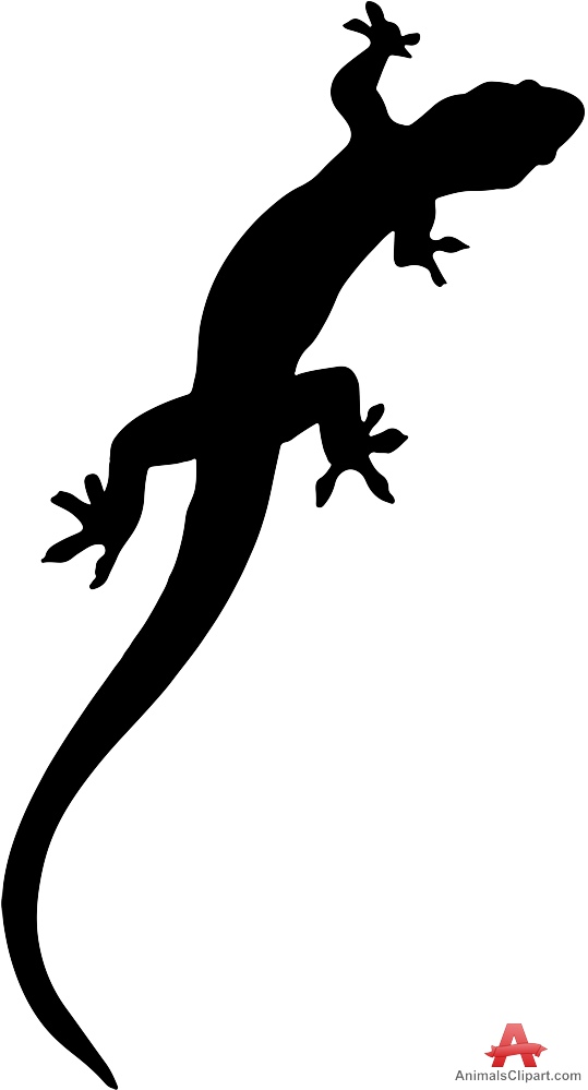Crawling Lizard Silhouette | Free Clipart Design Download
