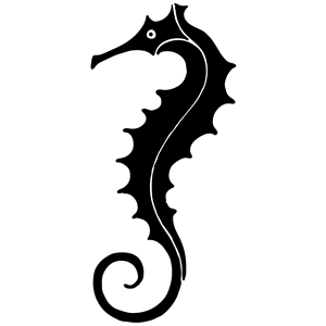 Seahorse Silhouette clipart, cliparts of Seahorse Silhouette free ...