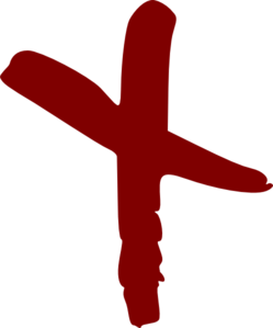 Red cross red hand drawn cross clip art image #35433
